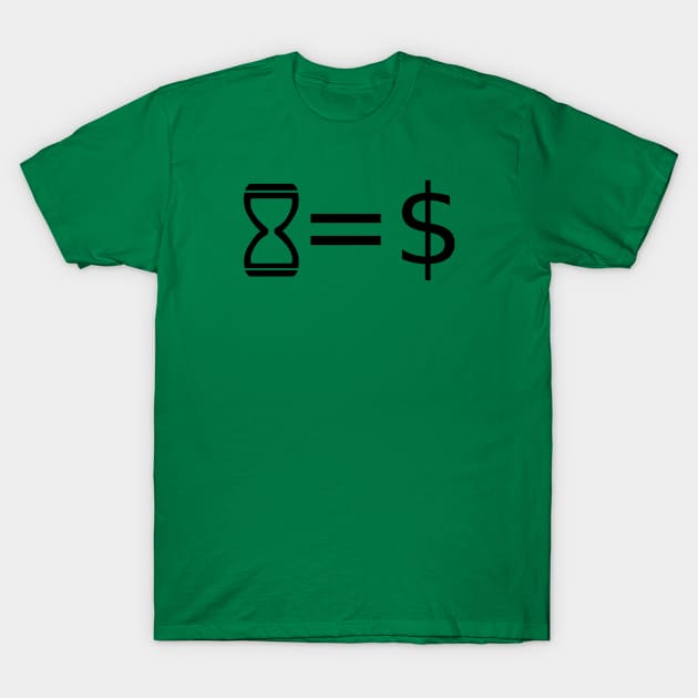 Time Is Money Pictogram T-Shirt by POD Creations